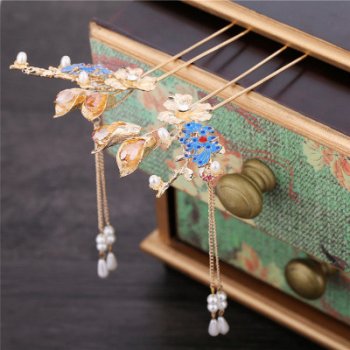 2 piece Bridal Wedding Flower Hair Pins